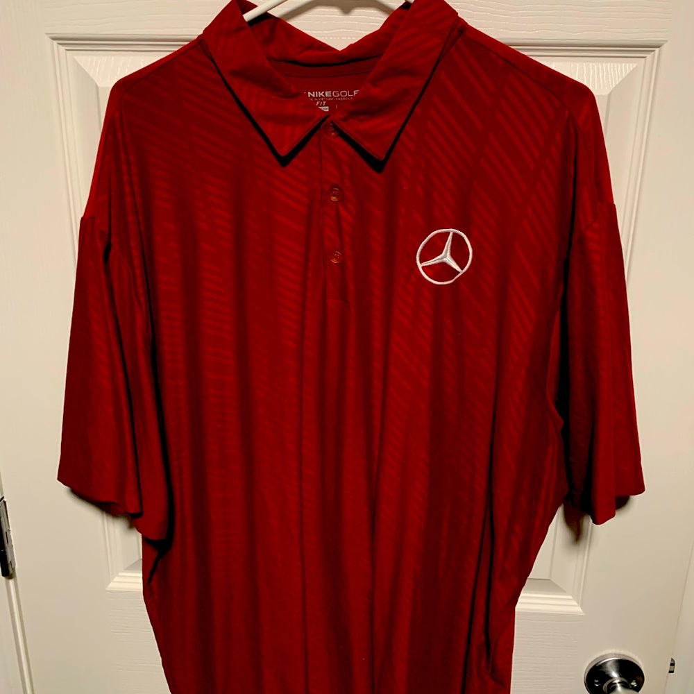 Red Nike Golf Mercedes Benz XXL Polo